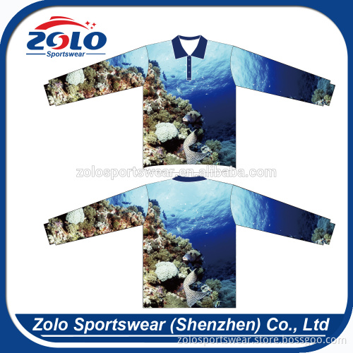 Hot Selling Sublimation Mens Custom Fishing Jersey